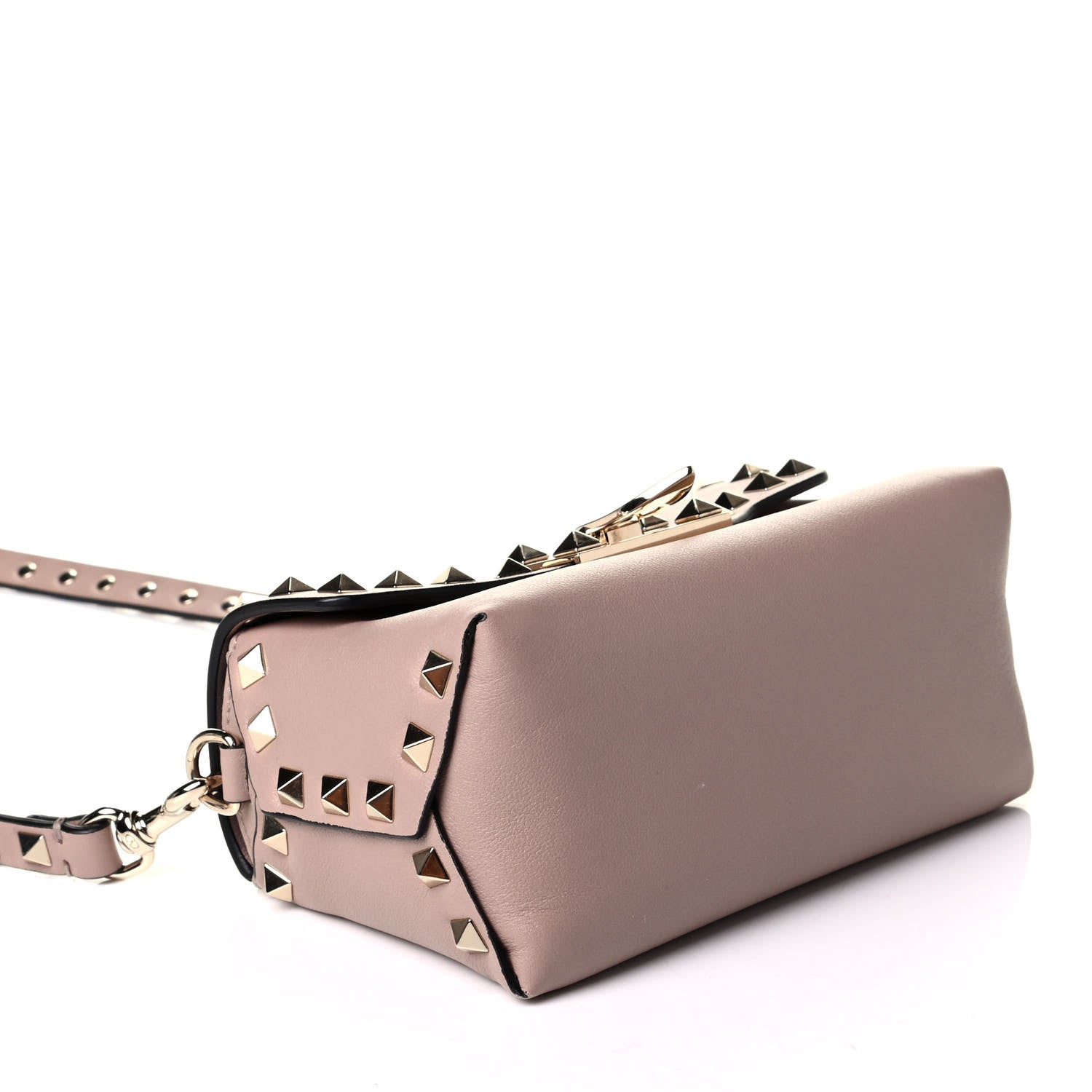 Valentino Garavani Calfskin Mini Rockstud Crossbody Bag Poudre 3 of 7