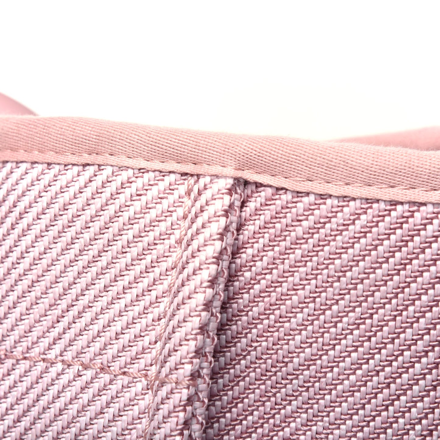 Mixed Fibers Calfskin Medium Deauville Tote Rose Pink