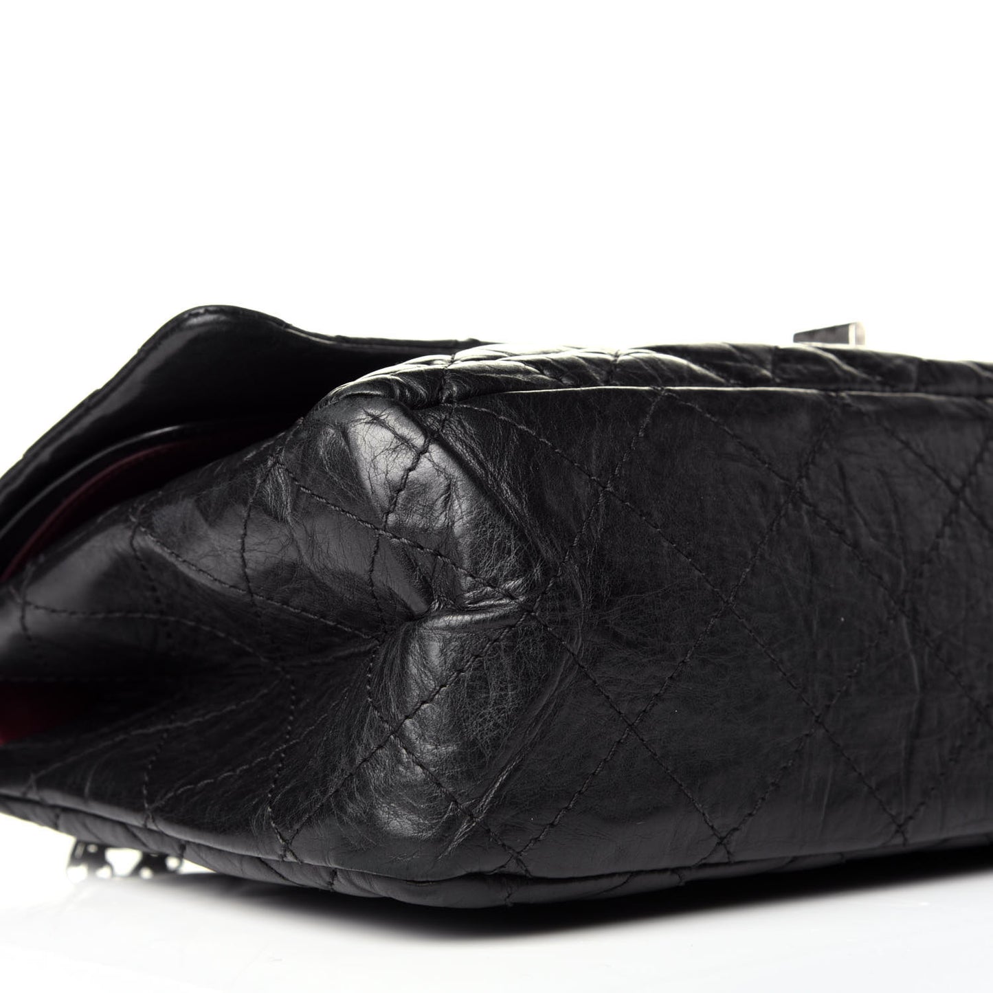 Aged Calfskin Quilted 2.55 Reissue 227 Flap Black