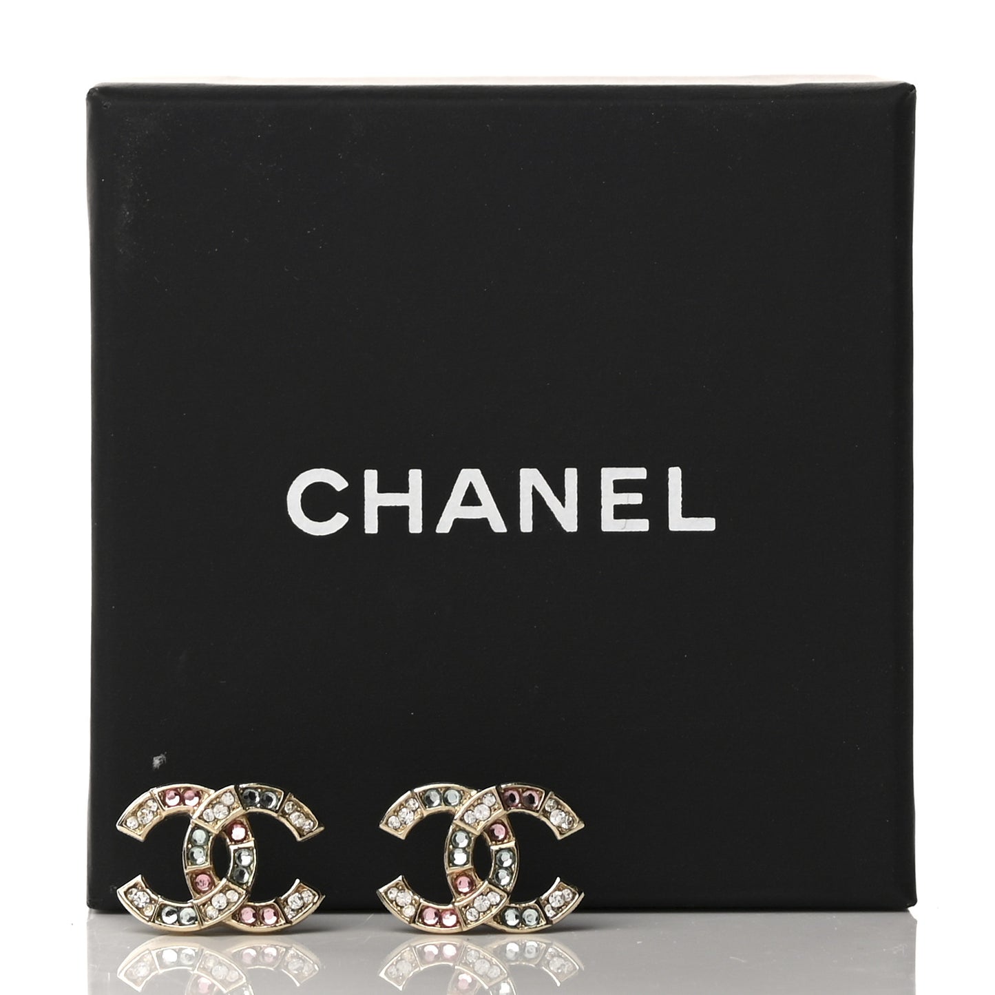 Crystal CC Earrings Gold Multicolor