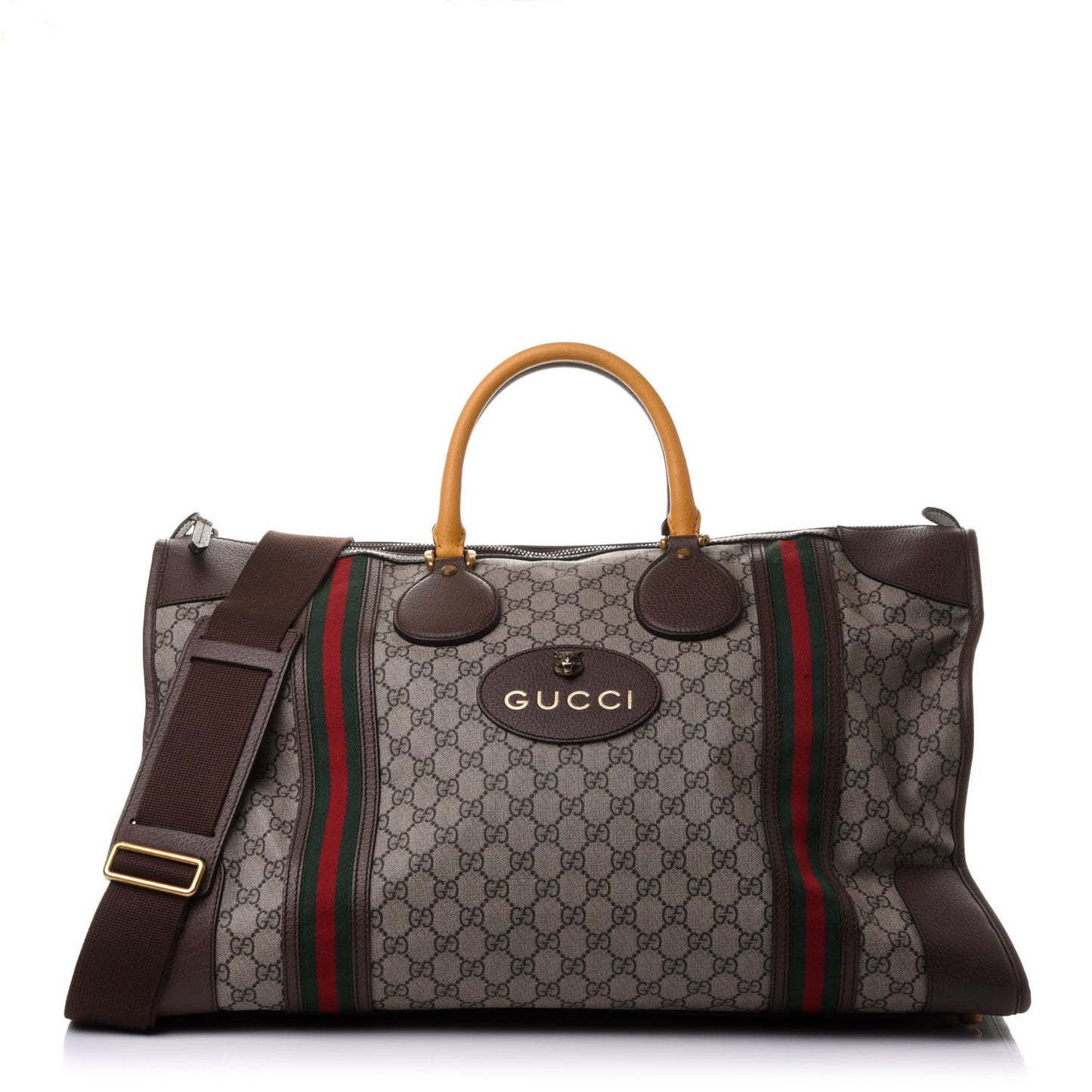 Soft GG Supreme Monogram Web Neo Vintage Duffle Bag Beige New Acero Crop