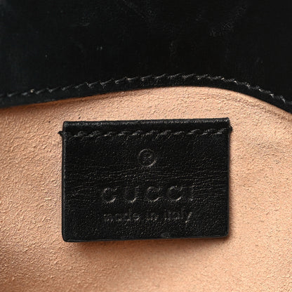 Gucci Calfskin Matelasse Super Mini GG Marmont Shoulder Bag Black 6 of 10