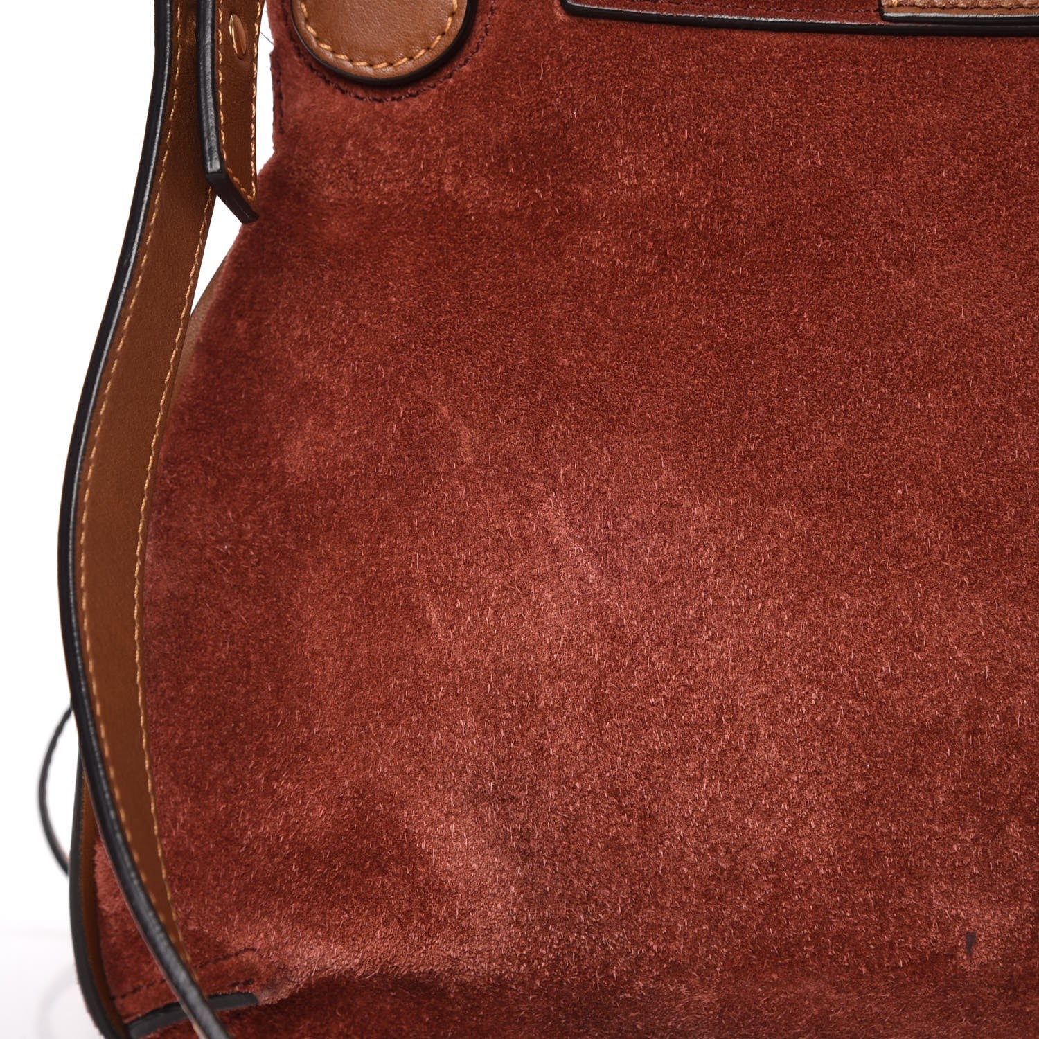 Chloe Suede Studded Small Lexa Shoulder Bag Saffron Red 16 of 19