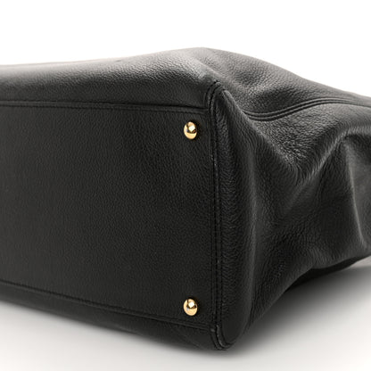 Chanel Calfskin Cerf Executive Shopper Tote Black 10 of 12