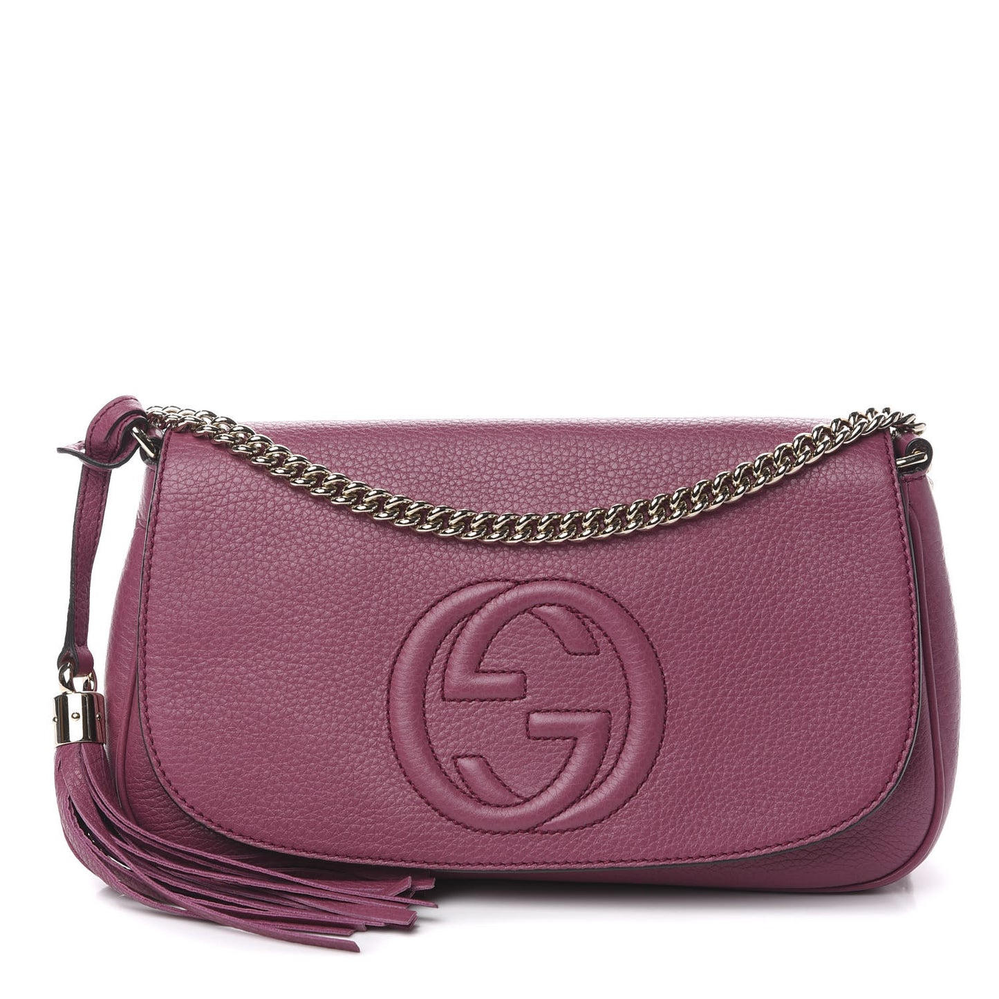 Pebbled Calfskin Medium Soho Flap Crossbody Peonia Flower