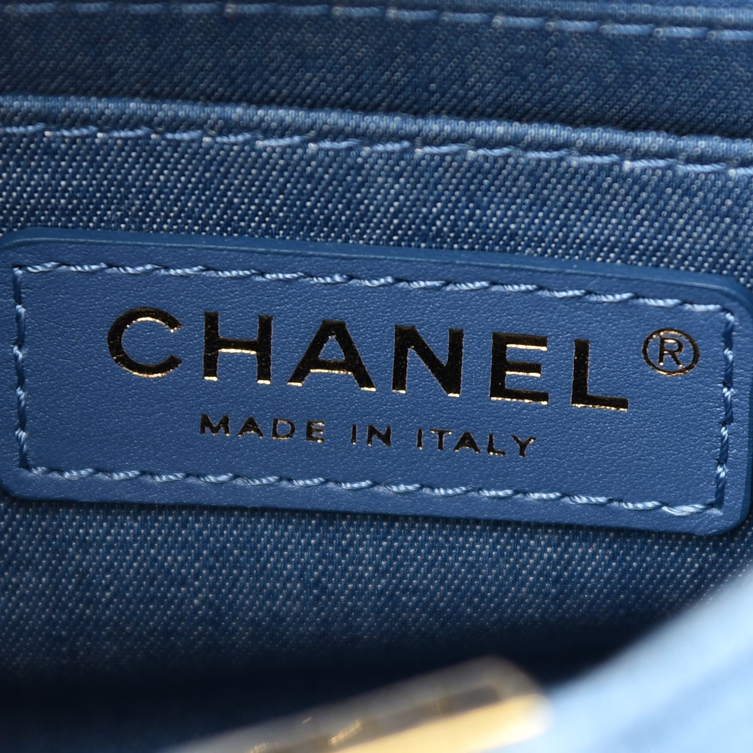 Chanel Denim Quilted Mini Pearl Crush Flap Blue 6 of 9