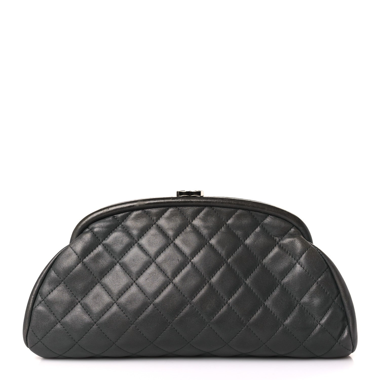 Chanel Lambskin Quilted Timeless Clutch Grey 1 of 11
