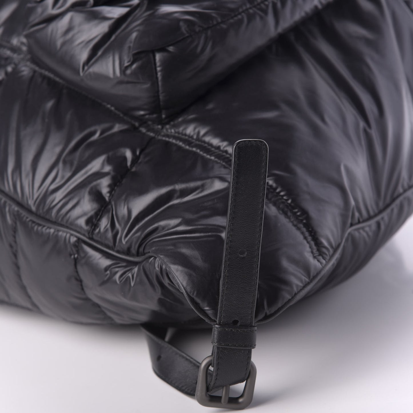 Nylon Calfskin Spinnaker Backpack Black