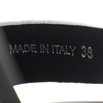 Prada Foam Rubber Triangle Logo Monolith 55mm Cage Sandals 38 Black 10 of 11