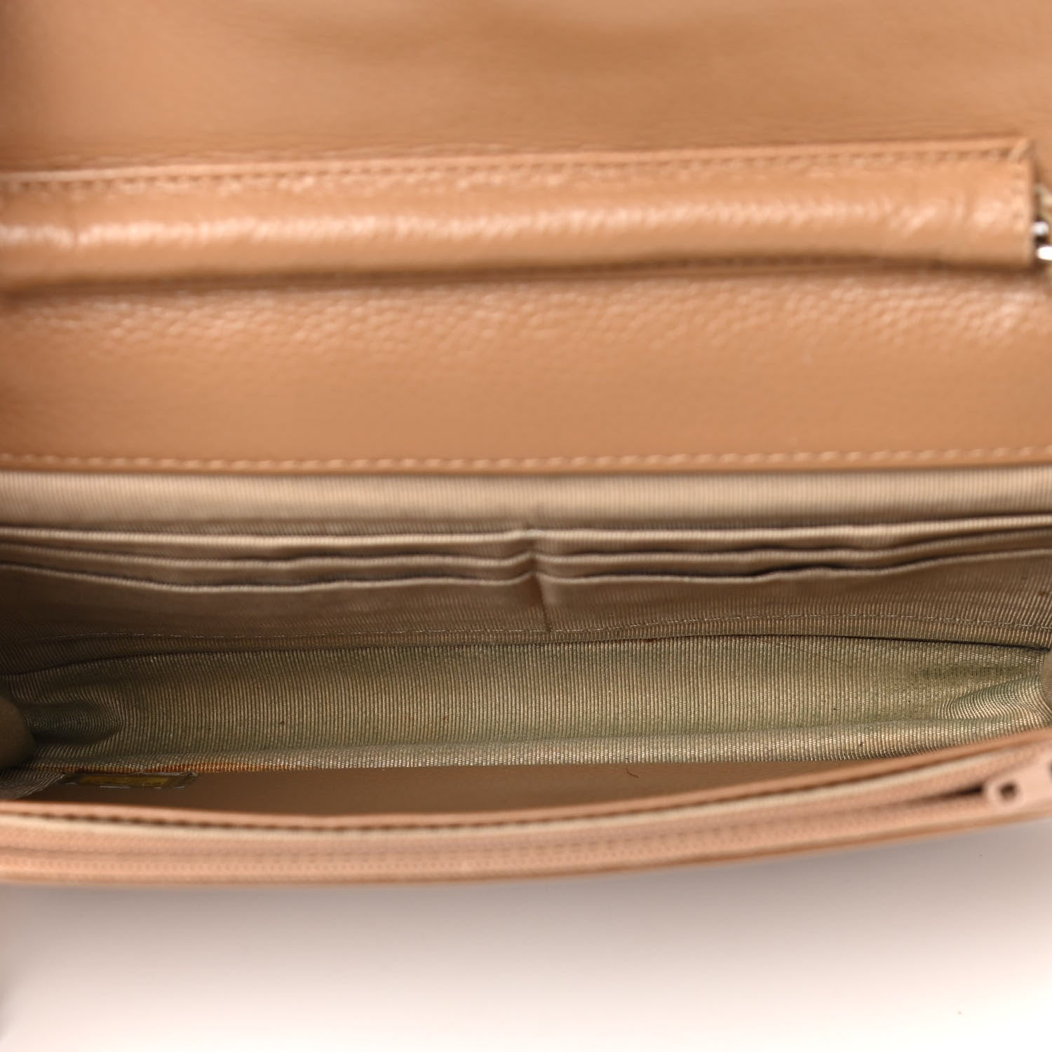 Chanel Caviar Timeless CC Wallet on Chain WOC Beige 4 of 17