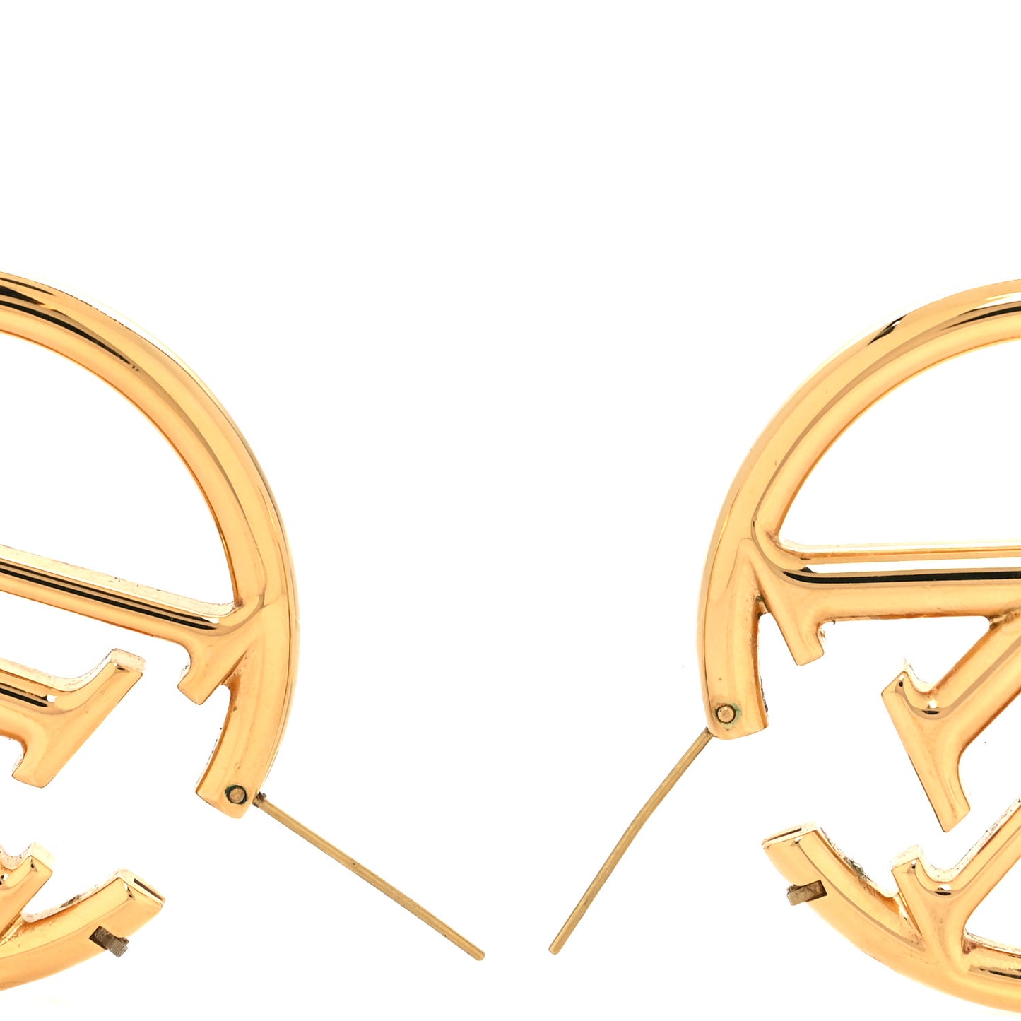 Metal Louise Hoop Earrings Gold