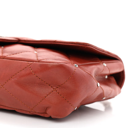 Chanel Lambskin Studded Medium Flap Orange 11 of 11