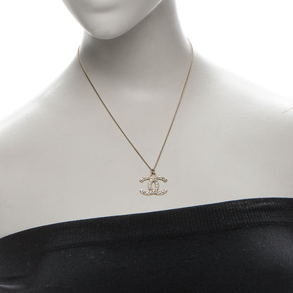 Chanel Baguette Crystal CC Necklace Light Gold 2 of 5