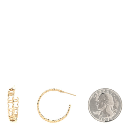 Chanel Metal CC Hoop Earrings Gold 2 of 4