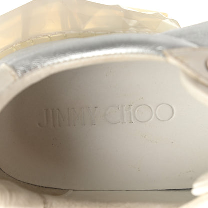 Jimmy Choo Metallic Calfskin Womens Diamond F Low Top Sneaker 39 White Silver 7 of 11