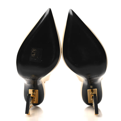 Saint Laurent Calfskin Opyum 110 Slingback Pumps 36 Real Beige 5 of 8