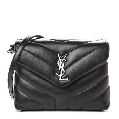 Saint Laurent Calfskin Y Quilted Monogram Toy Loulou Crossbody Bag Black 1 of 9