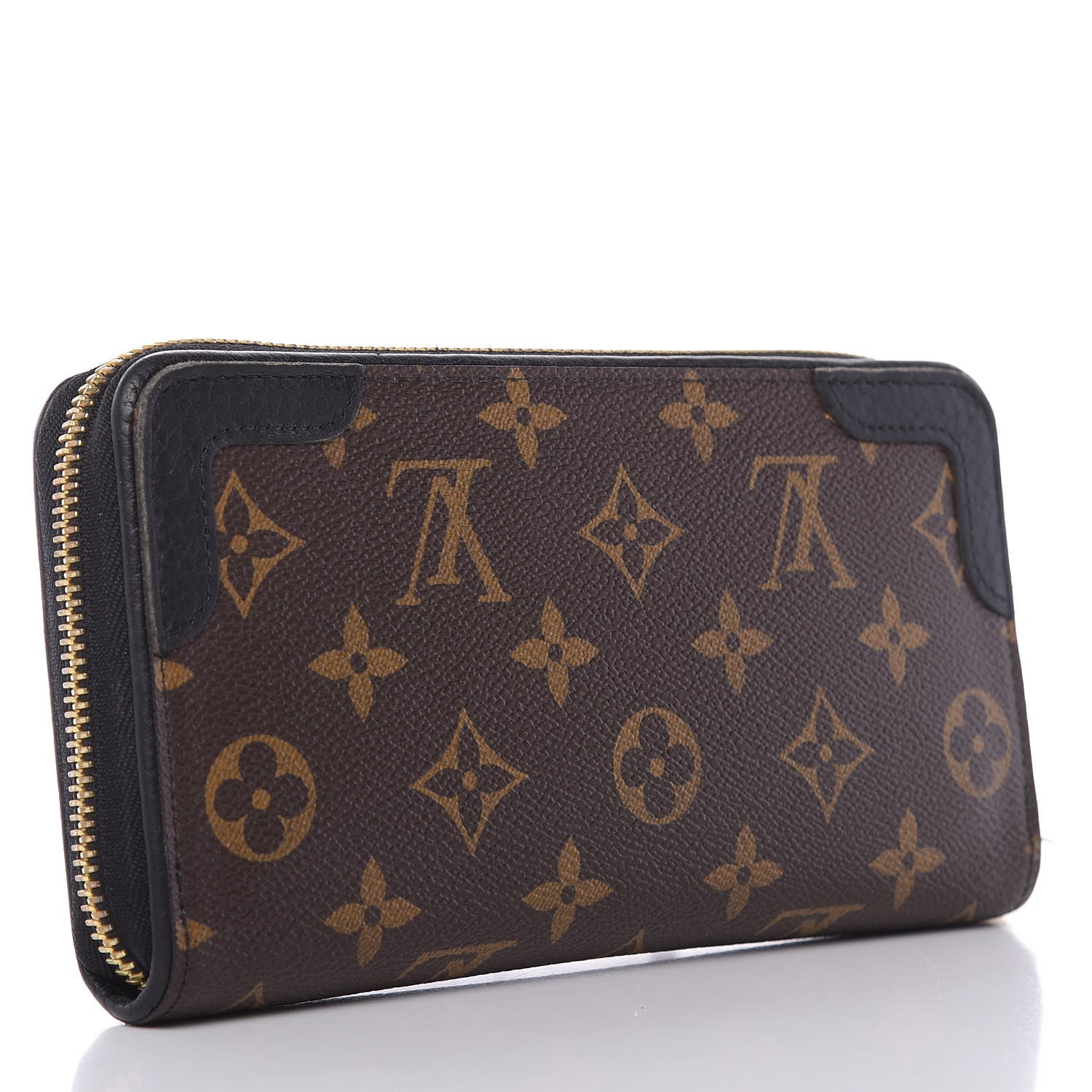 Louis Vuitton Monogram Zippy Retiro Wallet Black 3 of 9