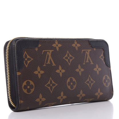 Louis Vuitton Monogram Zippy Retiro Wallet Black 3 of 9