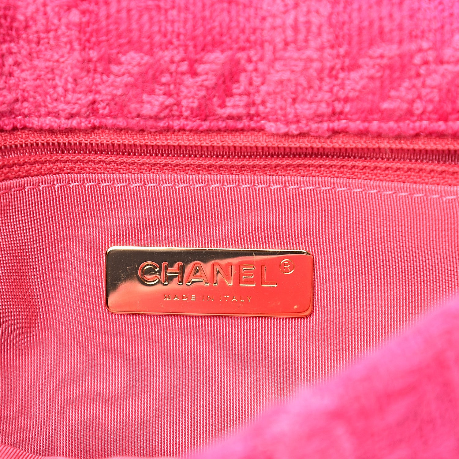 Chanel Tweed Quilted Medium 19 Flap Pink 5 of 10