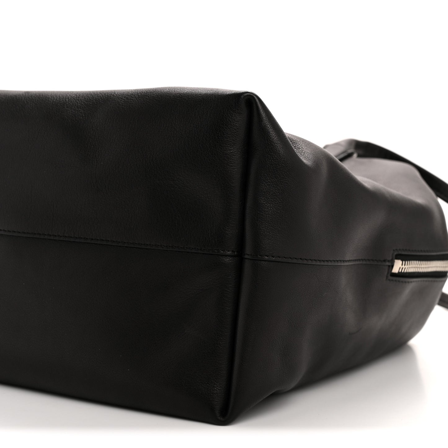 Polished Saddle Calfskin Henri Bag Black