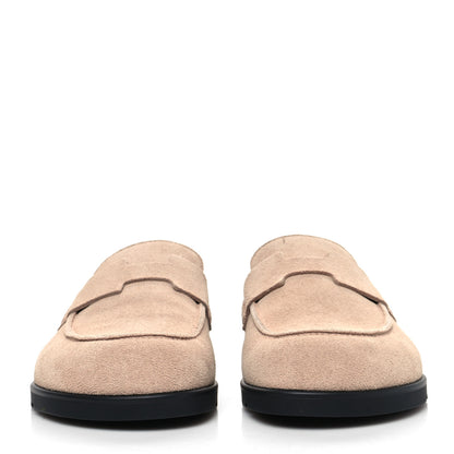Hermes Suede Calfskin Go Mules 37 Beige Nude 2 of 10