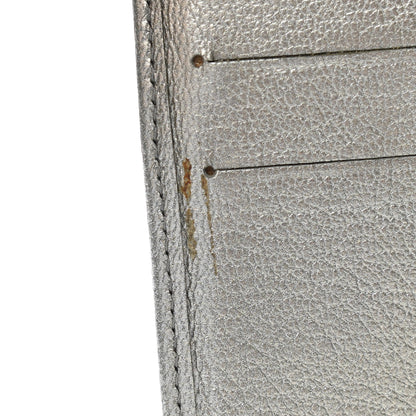 Chanel Metallic Goatskin Large Flap Wallet Silver 7 of 10