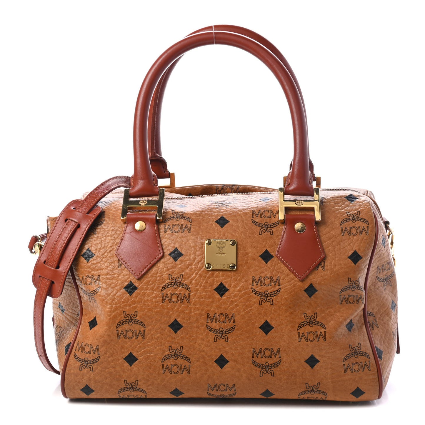 Visetos Small Boston Bag Cognac