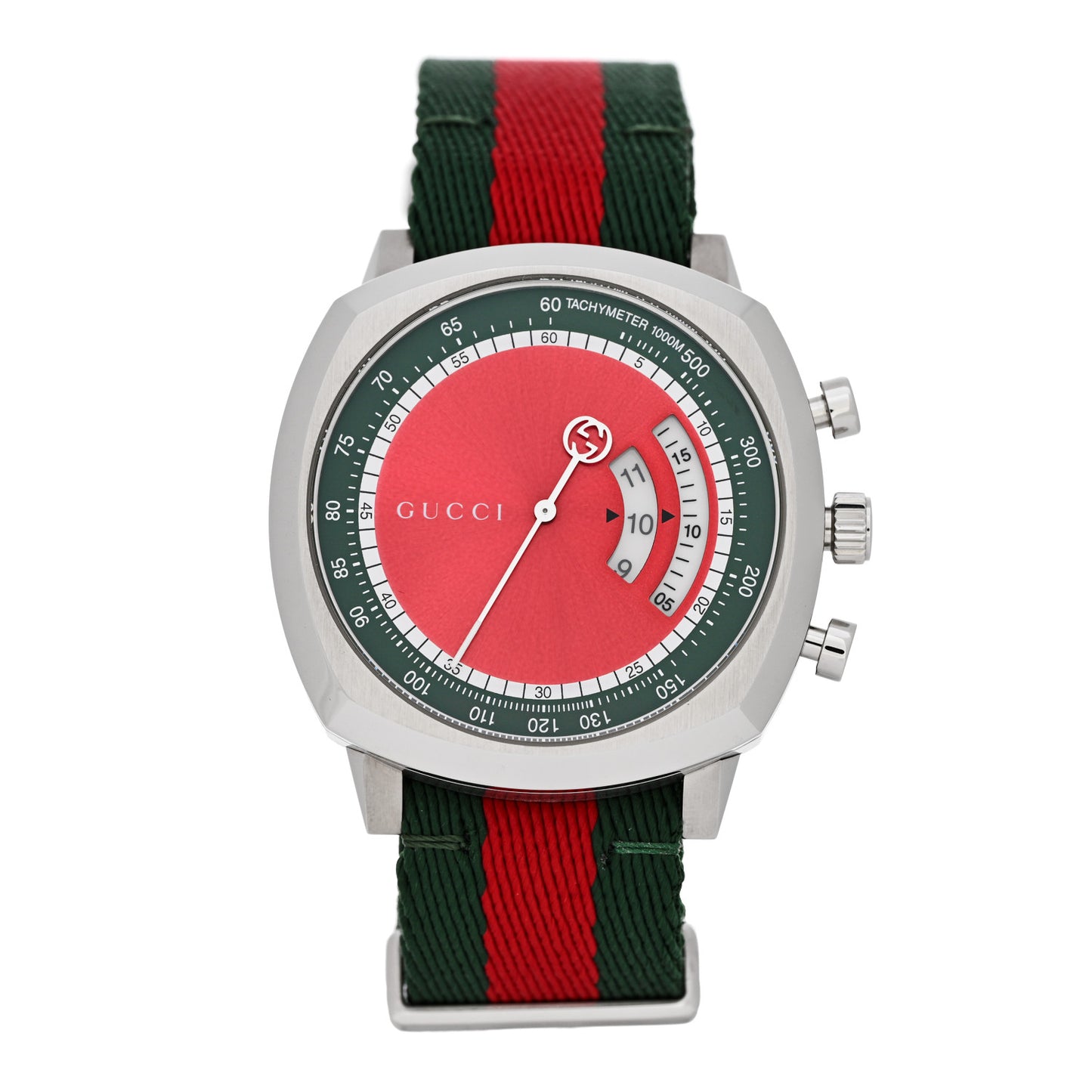 Stainless Steel Fabric 40mm Grip Quartz Watch Green