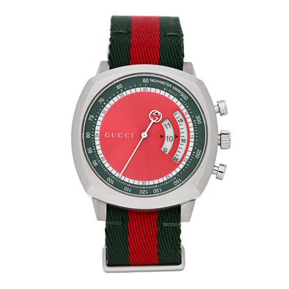 Gucci Stainless Steel Fabric 40mm Grip Quartz Watch Green 1 of 5