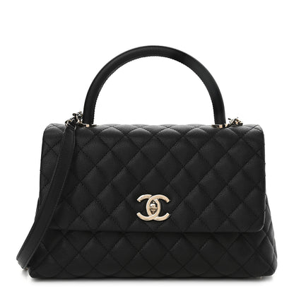 Chanel Caviar Quilted Small Coco Handle Flap Black 1 of 10