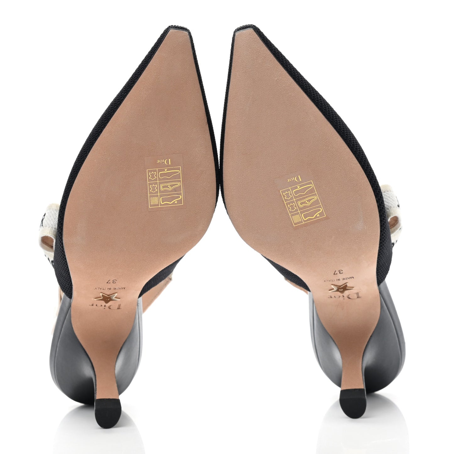 Technical Canvas Ribbon J Adior Slingback 65mm Pumps 37 Black