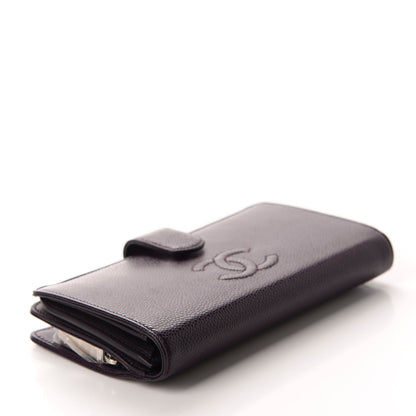 Chanel Caviar Timeless CC French Long Wallet Purple 4 of 10