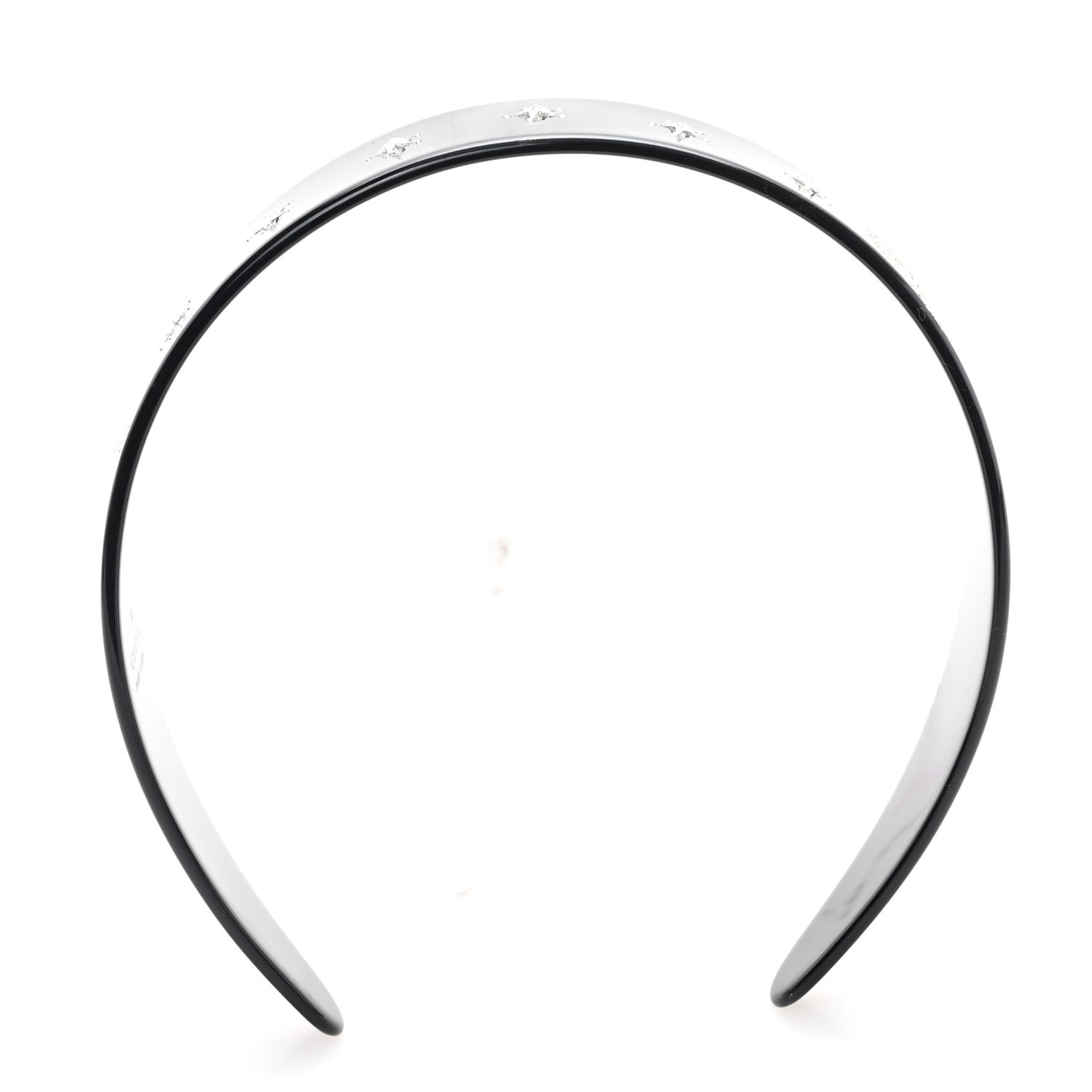 Resin Crystal Interlocking G Headband Black