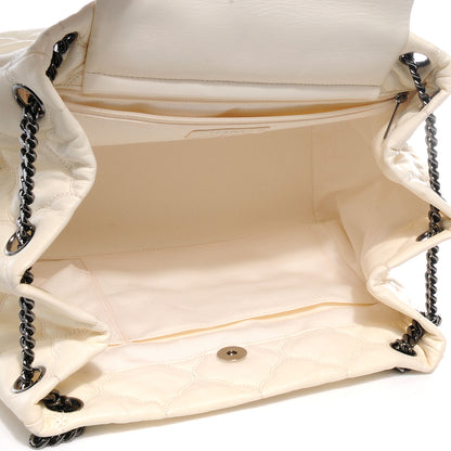 Chanel Lambskin Cells Accordion Tote Dark White 5 of 7