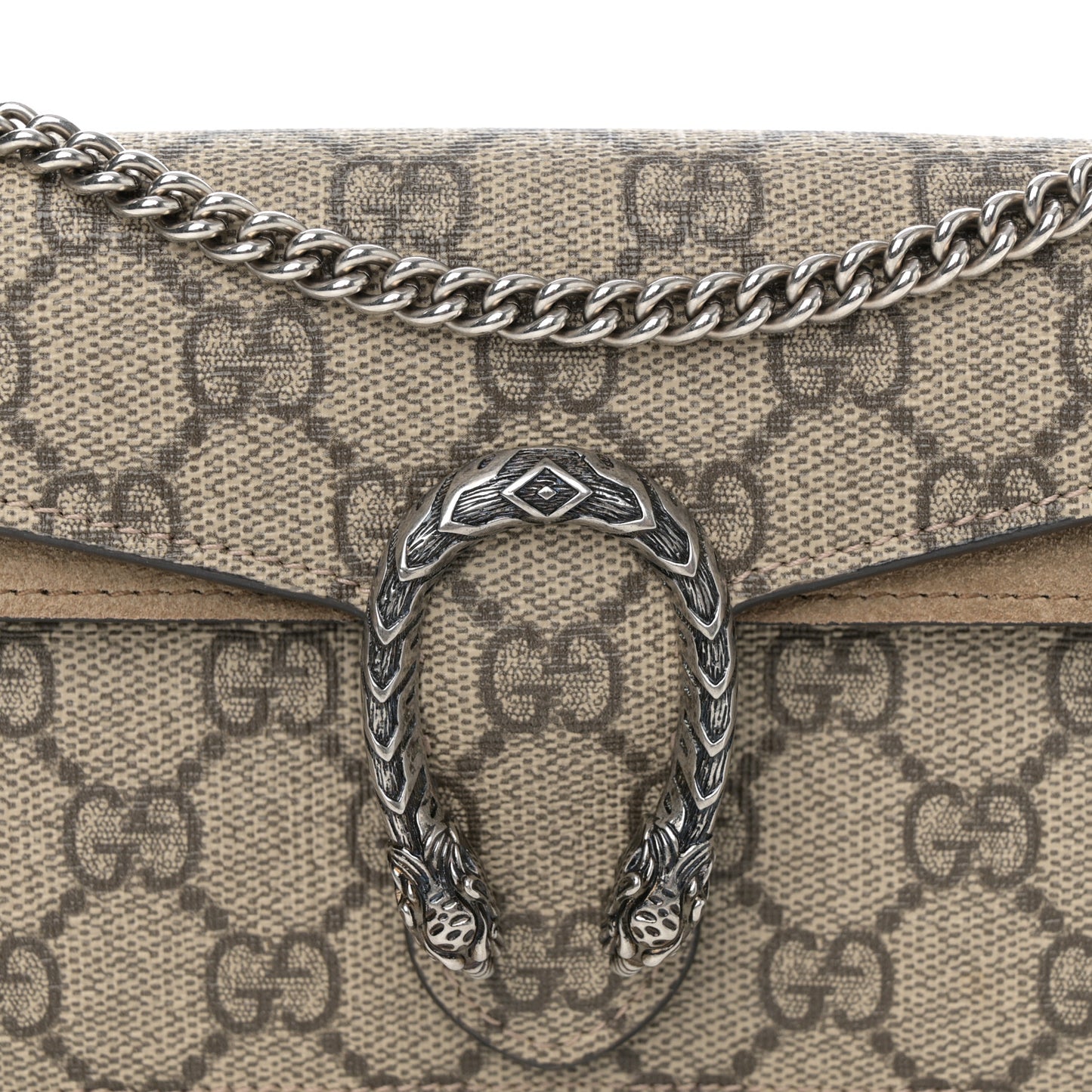 GG Supreme Monogram Super Mini Dionysus Shoulder Bag Taupe