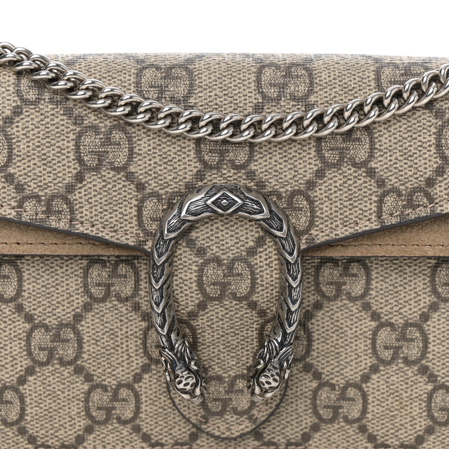 Gucci GG Supreme Monogram Super Mini Dionysus Shoulder Bag Taupe 7 of 9