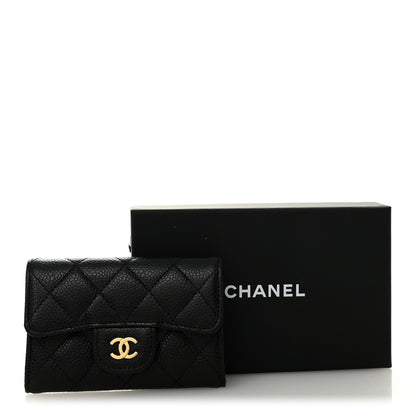 Chanel Caviar Quilted Flap Card Holder Wallet Black 9 of 9