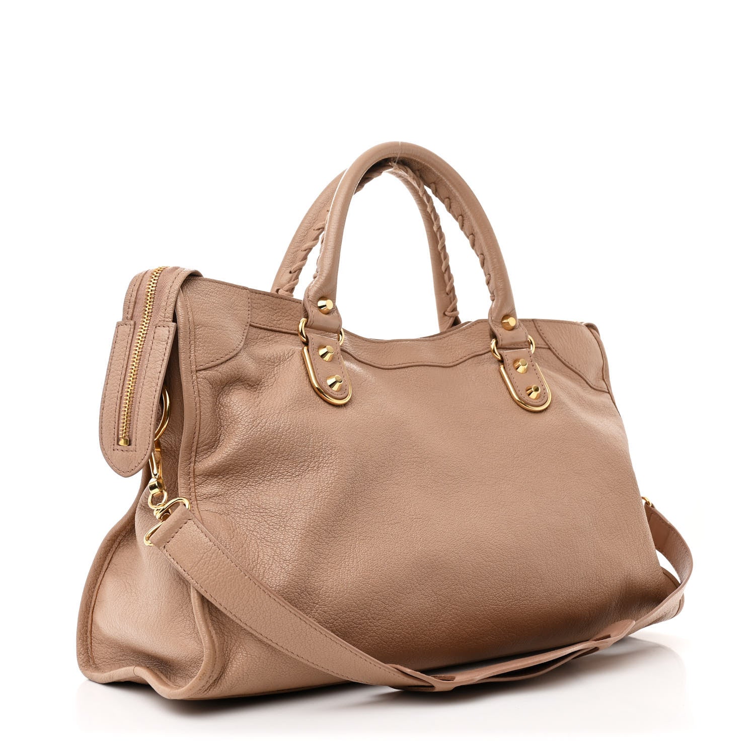 Balenciaga Chevre Gold Metallic Edge Hardware City Rose Des Sables 4 of 13