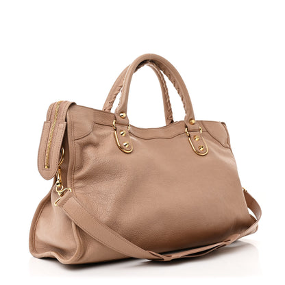 Balenciaga Chevre Gold Metallic Edge Hardware City Rose Des Sables 4 of 13