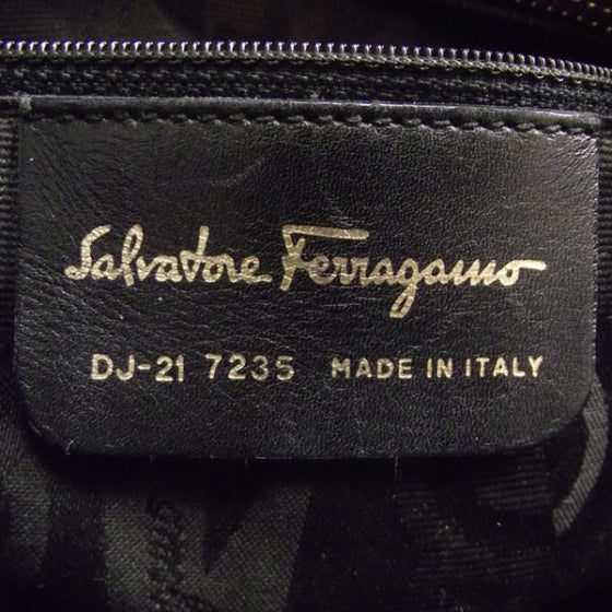 FASHIONPHILE SalavatoreFerragamoLeatherShoulderBagBlack 9 of 11