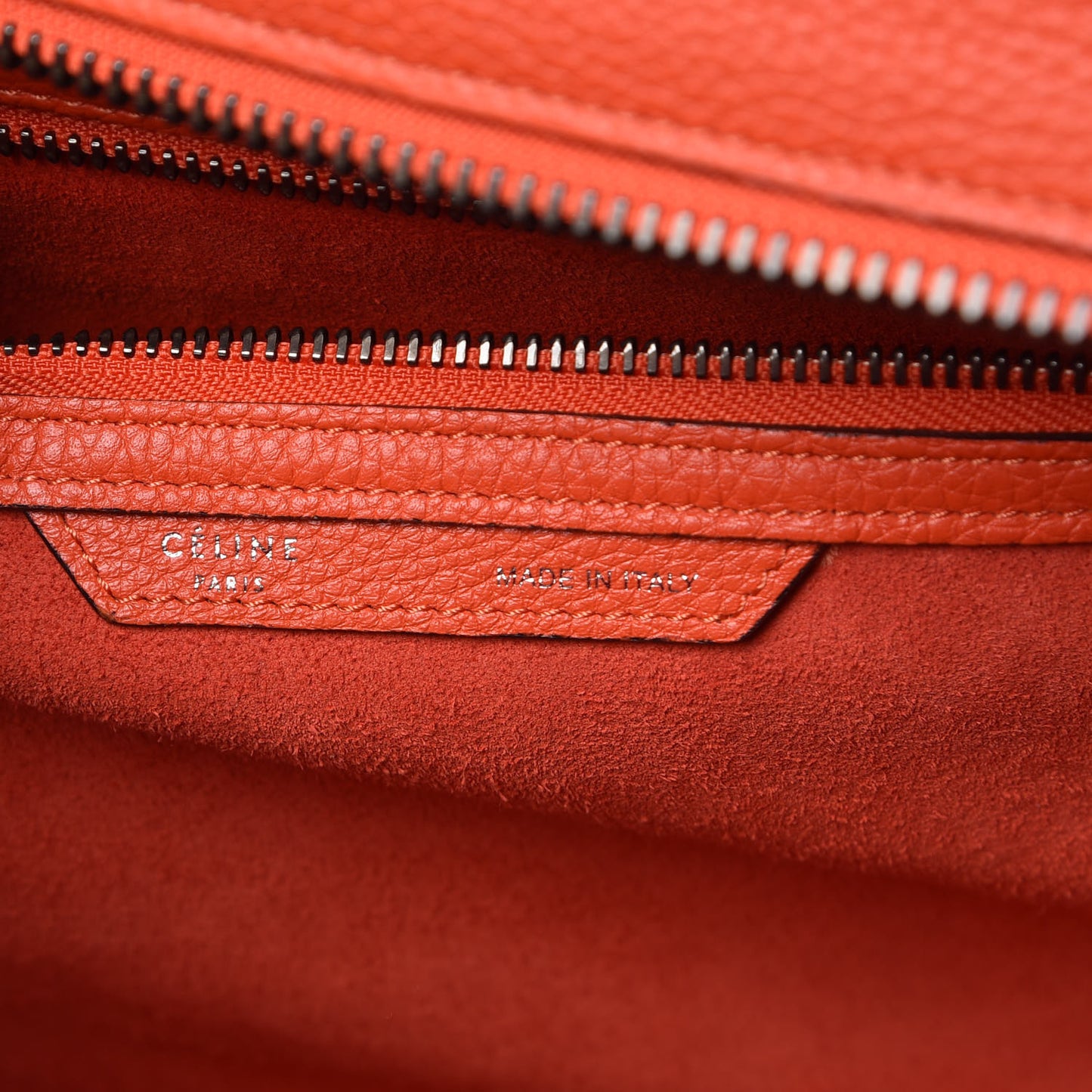 Drummed Calfskin Mini Luggage Vermillion