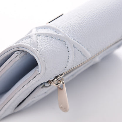 Christian Dior Grained Calfskin Cannage Diorama Elancee Wallet Sky Light 11 of 15