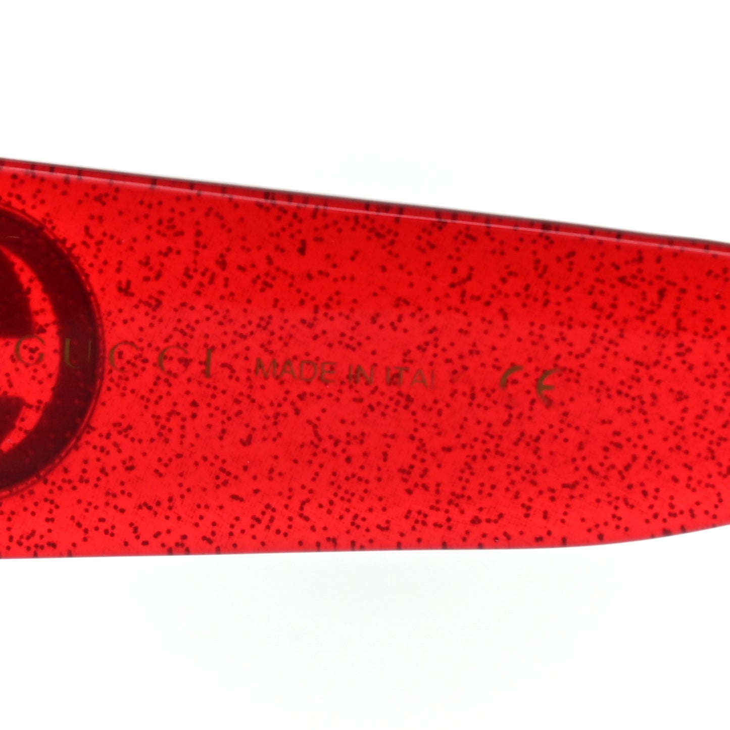 Acetate Square Frame Sunglasses GG0053S Glitter Red