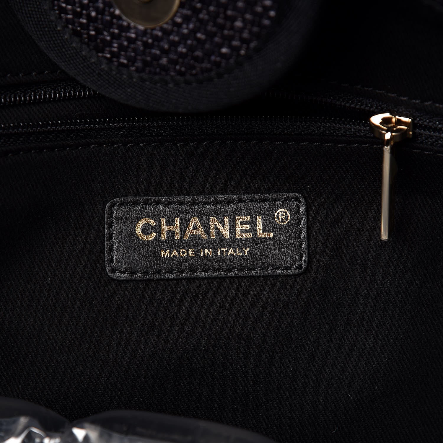 Chanel Woven Straw Raffia Large Deauville Tote Black 6 of 7