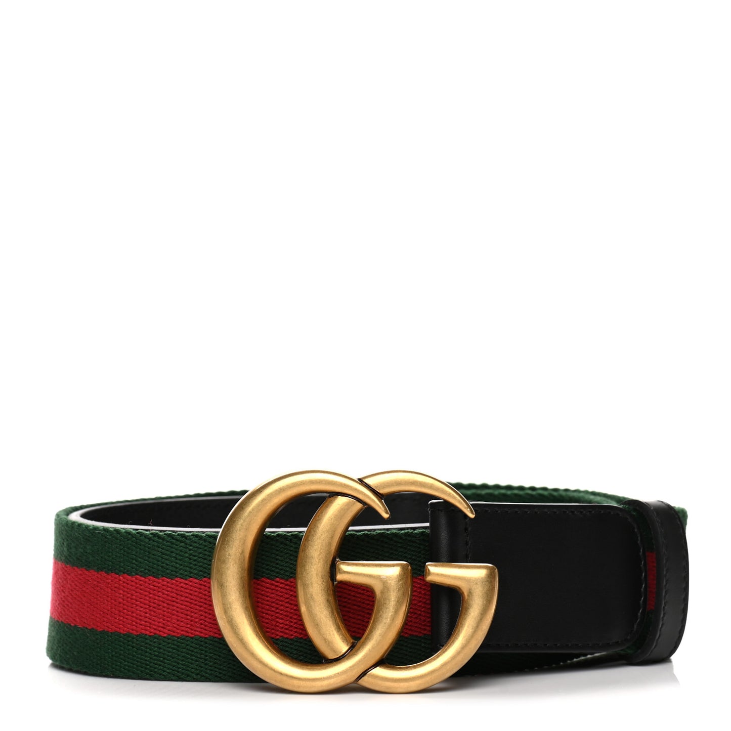 Nylon Calfskin Double G Web 40mm Belt 80 32 Green Red Black