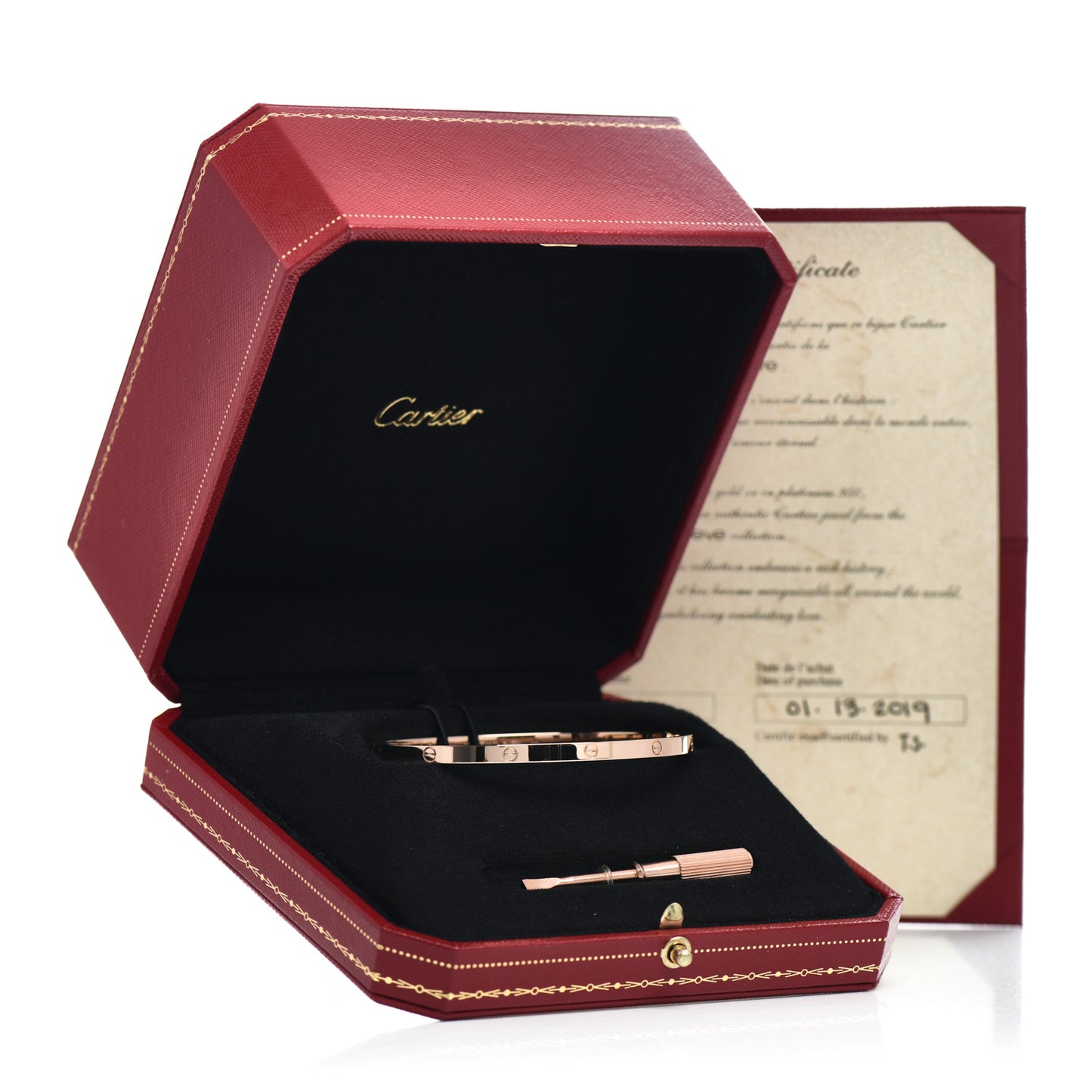 18K Pink Gold Small LOVE Bracelet 19