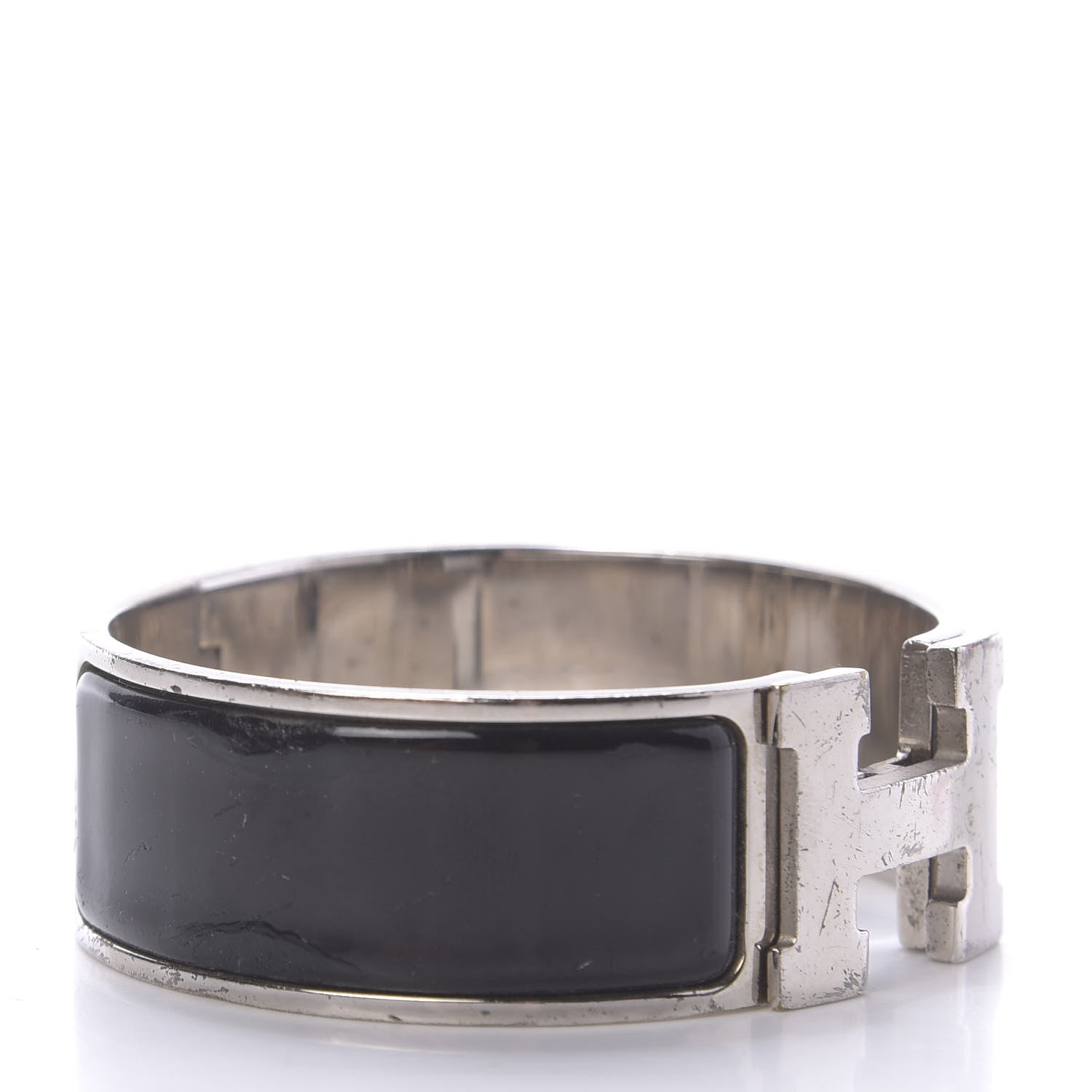 Hermes Enamel Wide Clic Clac H Bracelet PM Black 7 of 8
