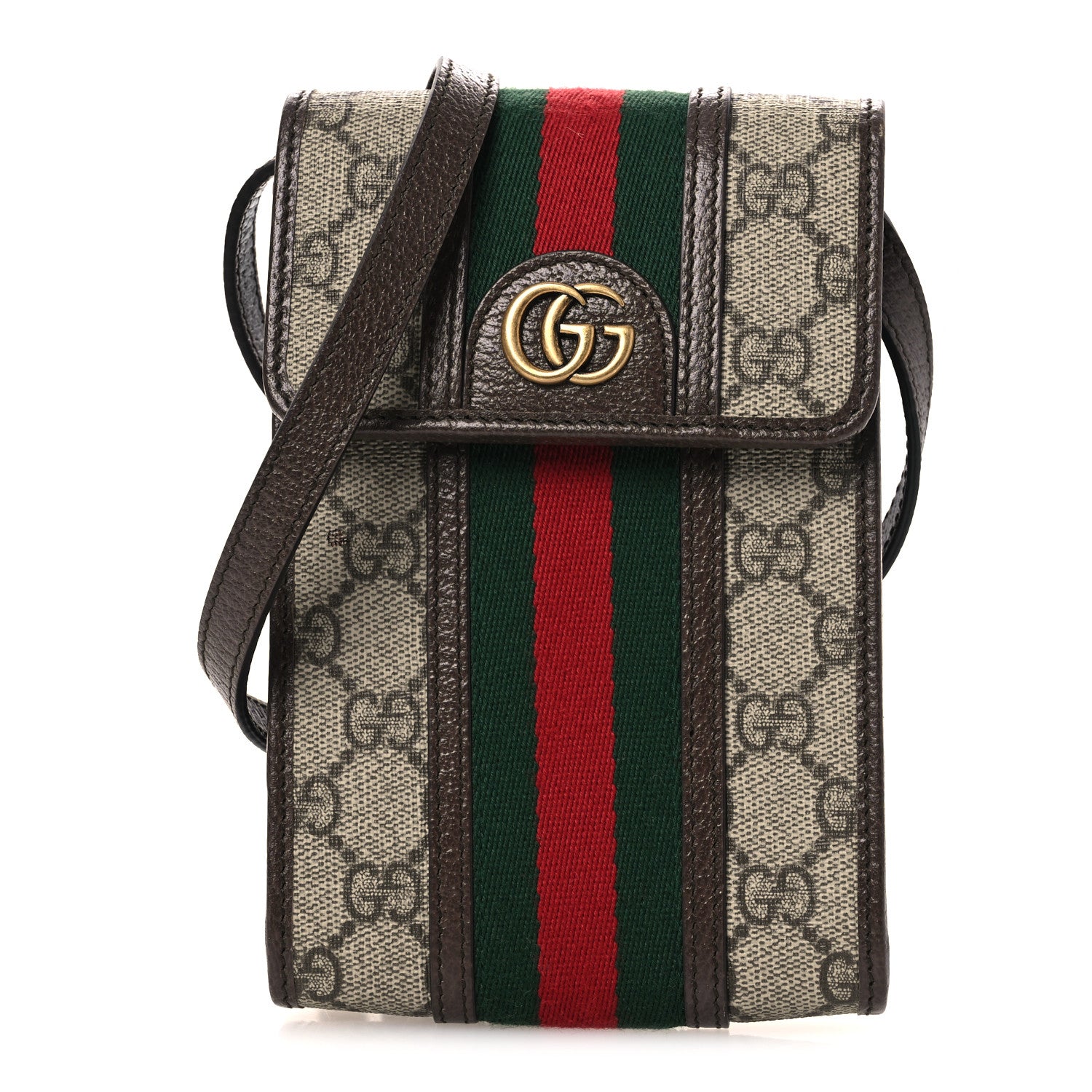 Gucci GG Supreme Monogram Web Mini Ophidia Crossbody Bag Beige New Acero 1 of 11