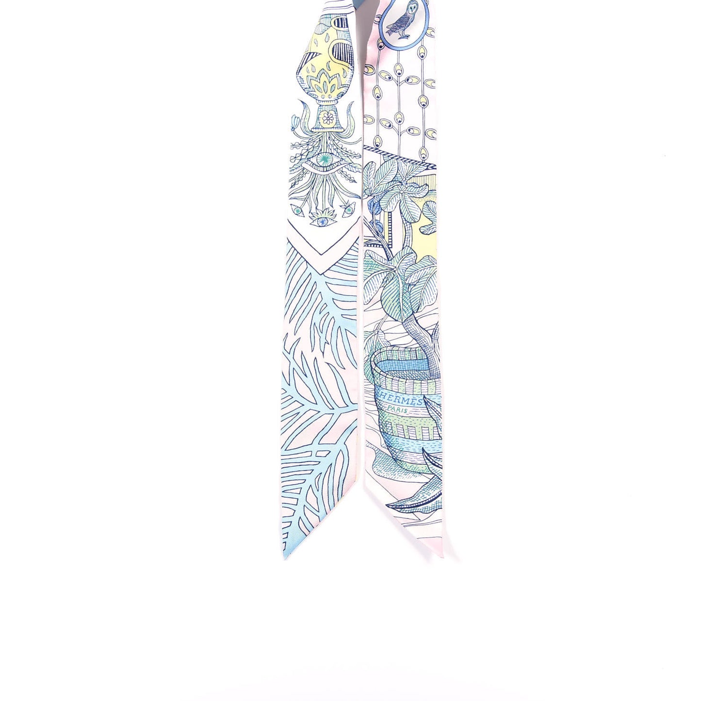 Silk La Danse Des Amazones Twilly Rose Pale Bleu Jaune
